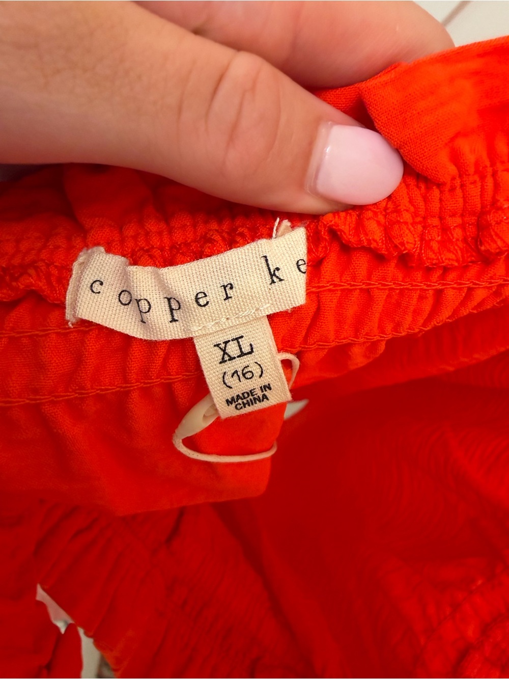 Copper Key Vibrant Orange Ruffled Strap Tank - Picture 3 of 3